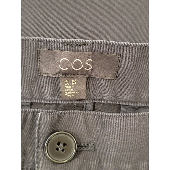 COS Black Chino Casual Cotton/Spandex Slim Pants Men's 36R x 30 - Picture 5 of 7